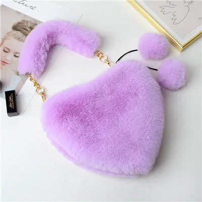 13 Color‘s Wholesale women's fur cute handbags （BG8034)