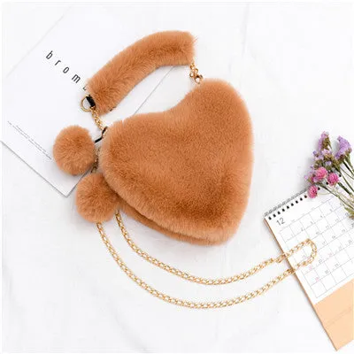 13 Color‘s Wholesale women's fur cute handbags （BG8034)