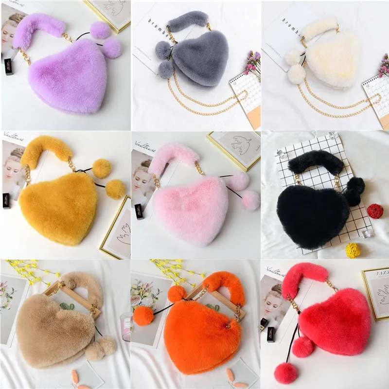 13 Color‘s Wholesale women's fur cute handbags （BG8034)