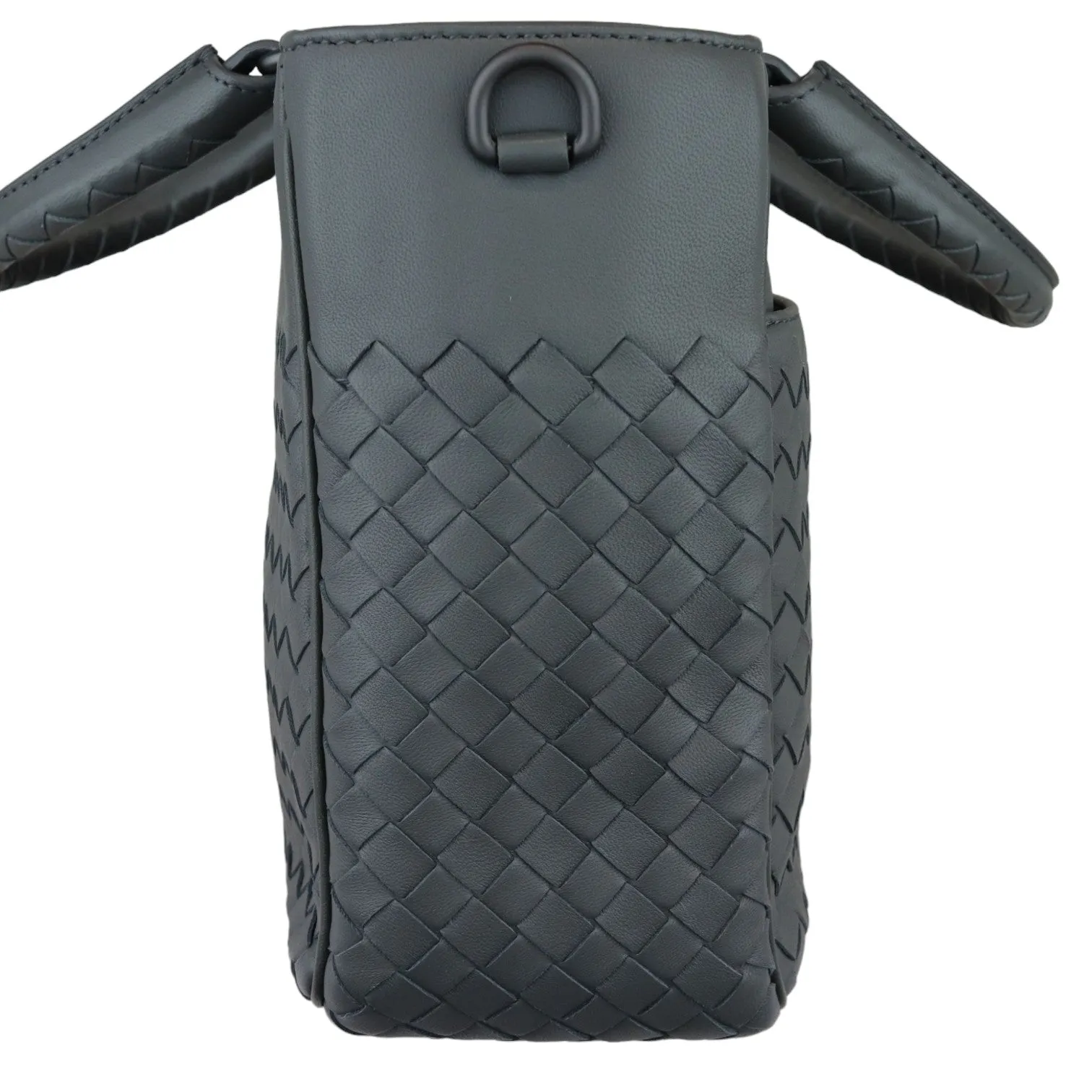 2Way Shoulder Intrecciato Leather Grey