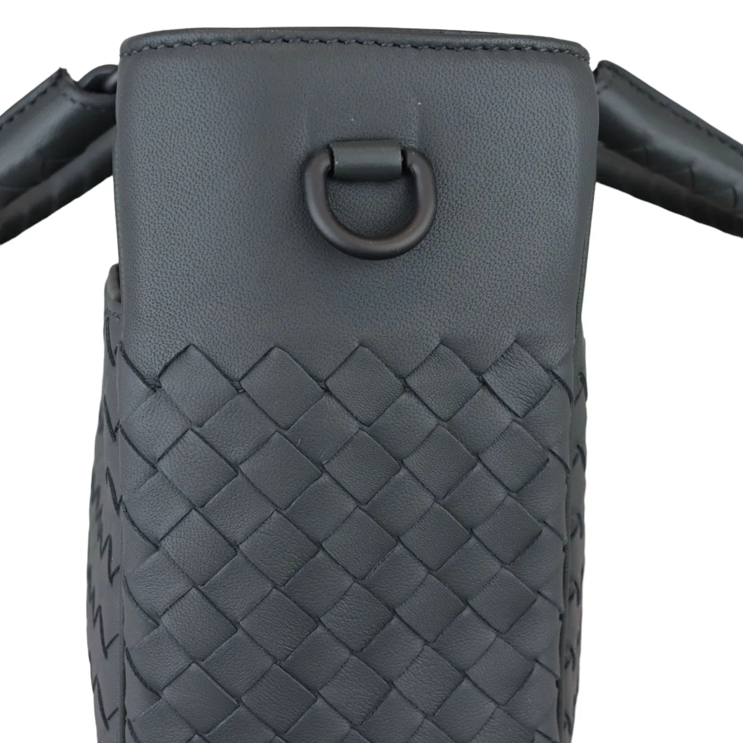 2Way Shoulder Intrecciato Leather Grey