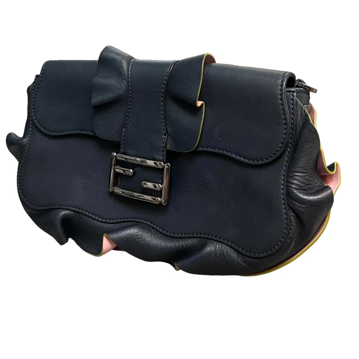 Baguette Calfskin Waves Black GHW