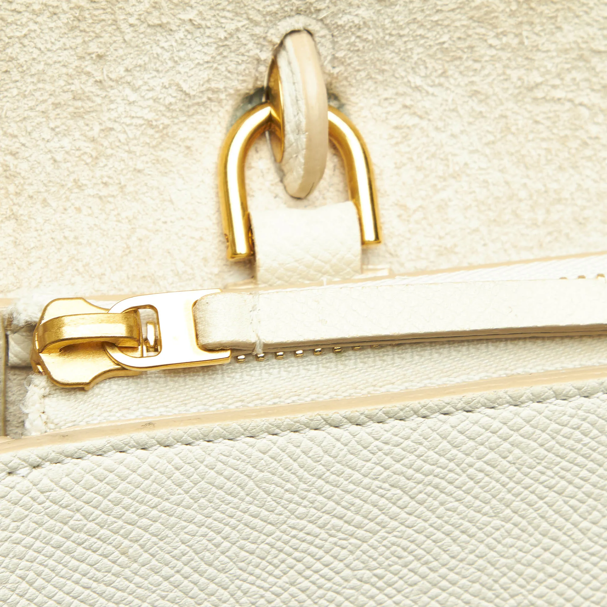 Belt Leather Handbag White