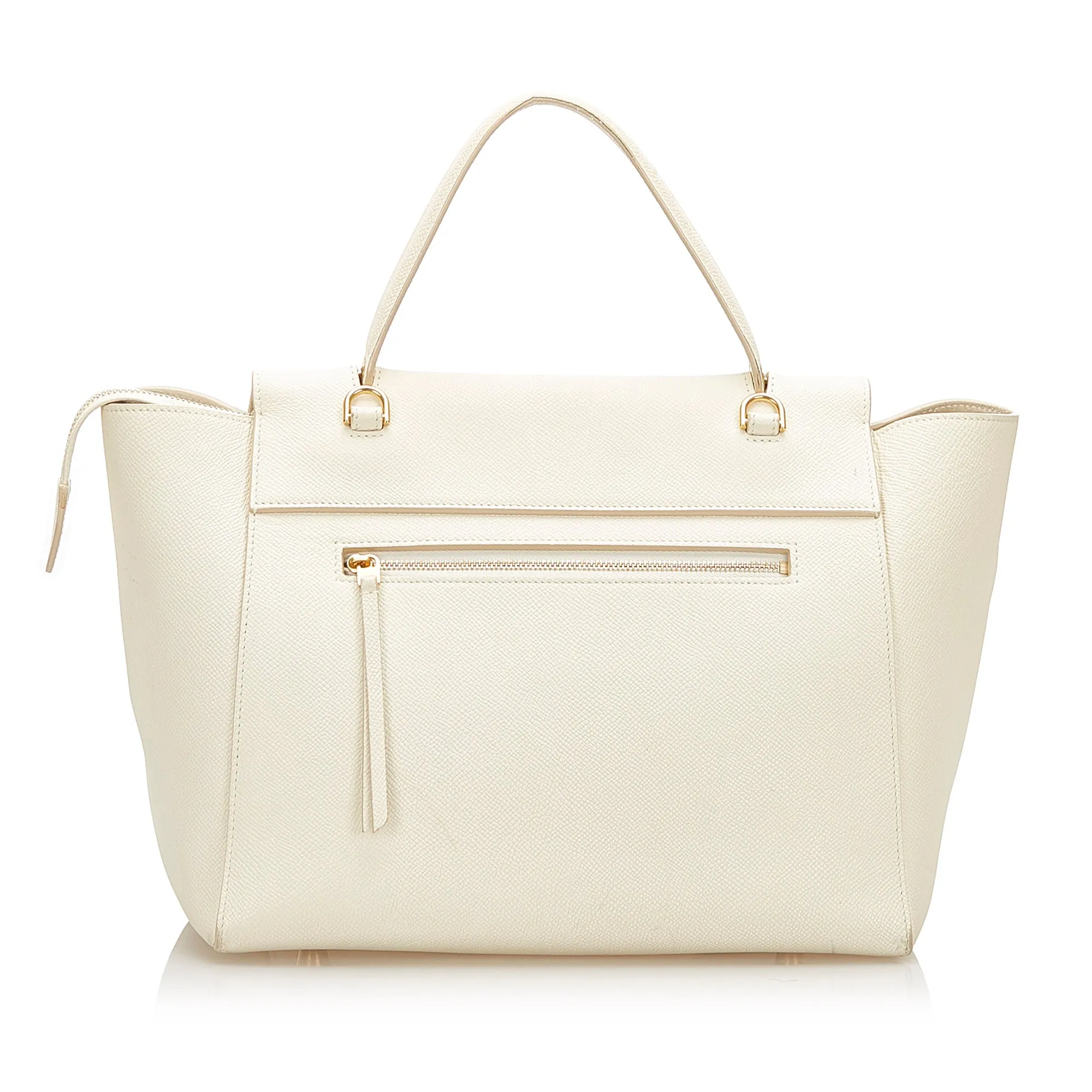 Belt Leather Handbag White