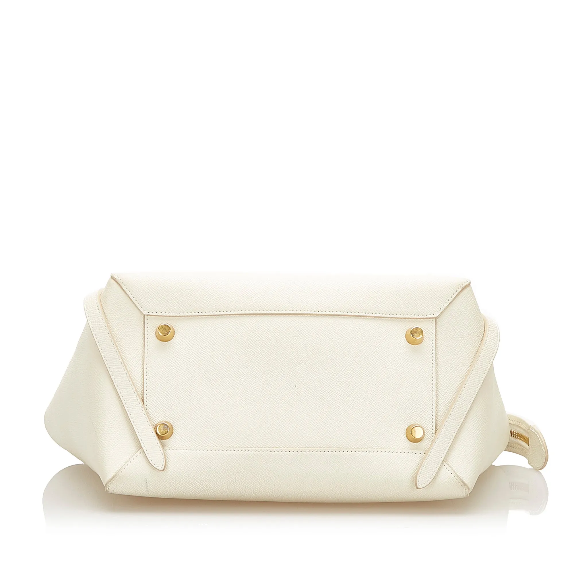 Belt Leather Handbag White