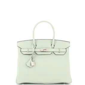 Birkin Handbag Grey Togo with Palladium Hardware 30