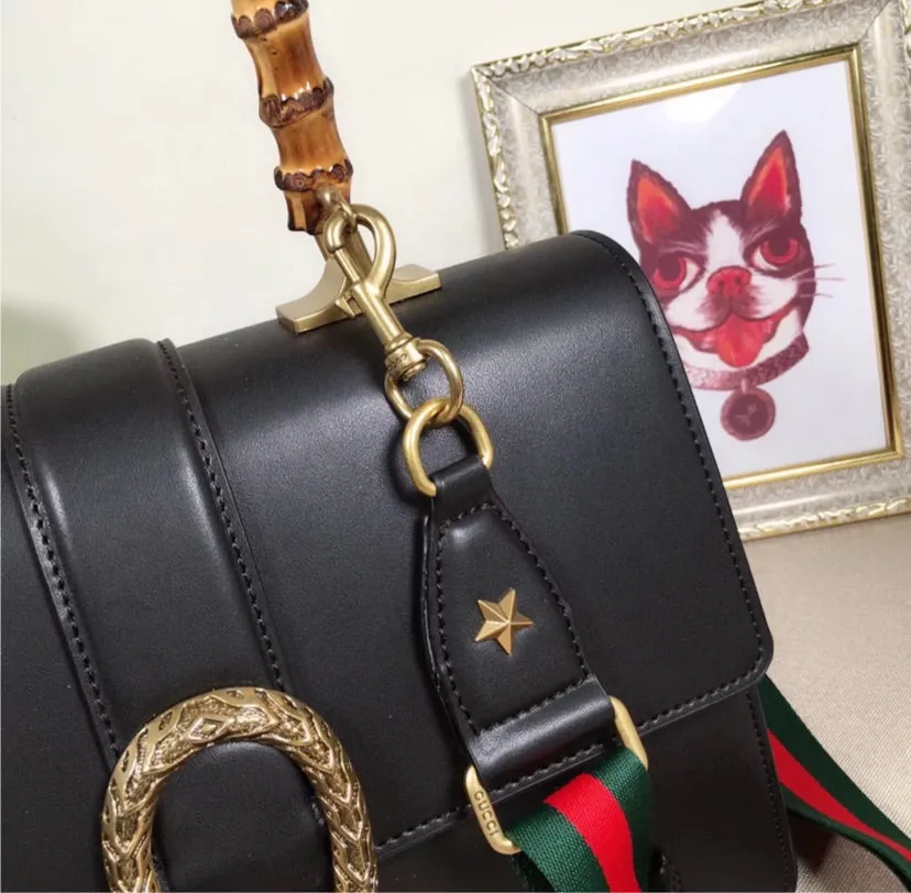 Black GUCCI leather woman Handbag