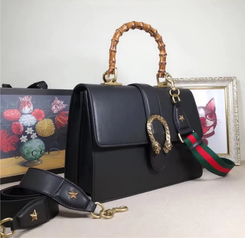 Black GUCCI leather woman Handbag