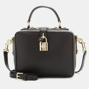 Black Leather Mini Welcome Handbag