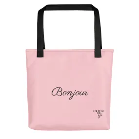 Bonjour Pink College of Style Tote bag