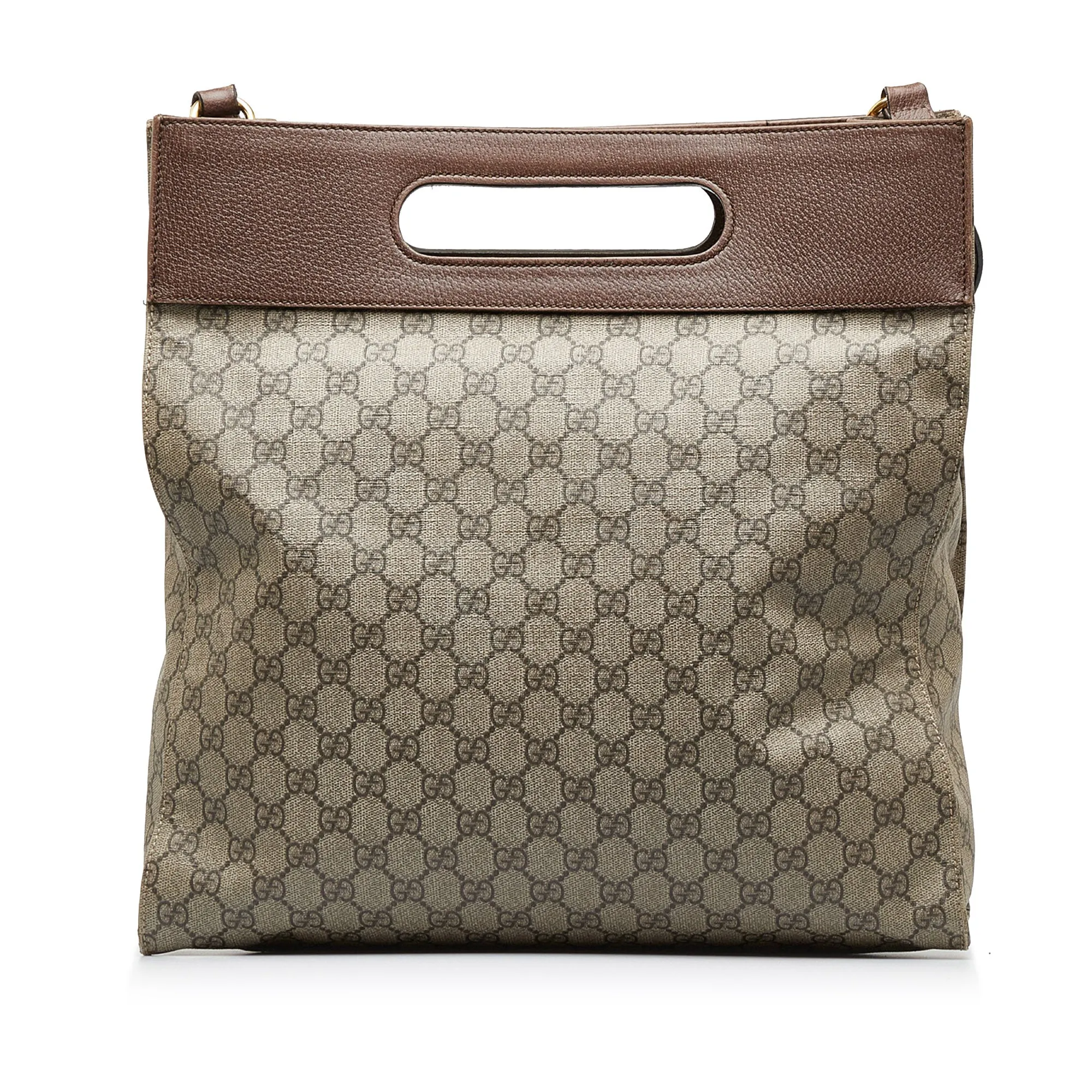 Brown Gucci GG Supreme Neo Vintage Soft Tote Satchel