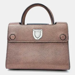 Brown Leather Diorever Handbag