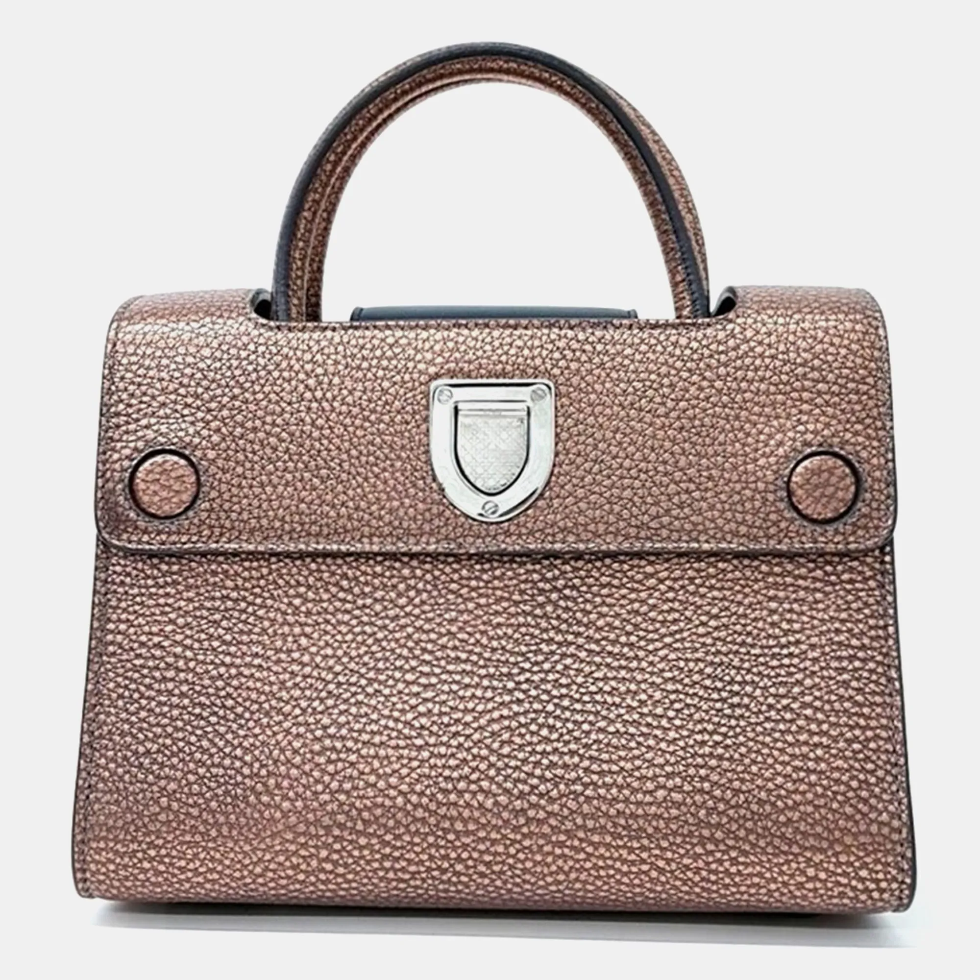 Brown Leather Diorever Handbag