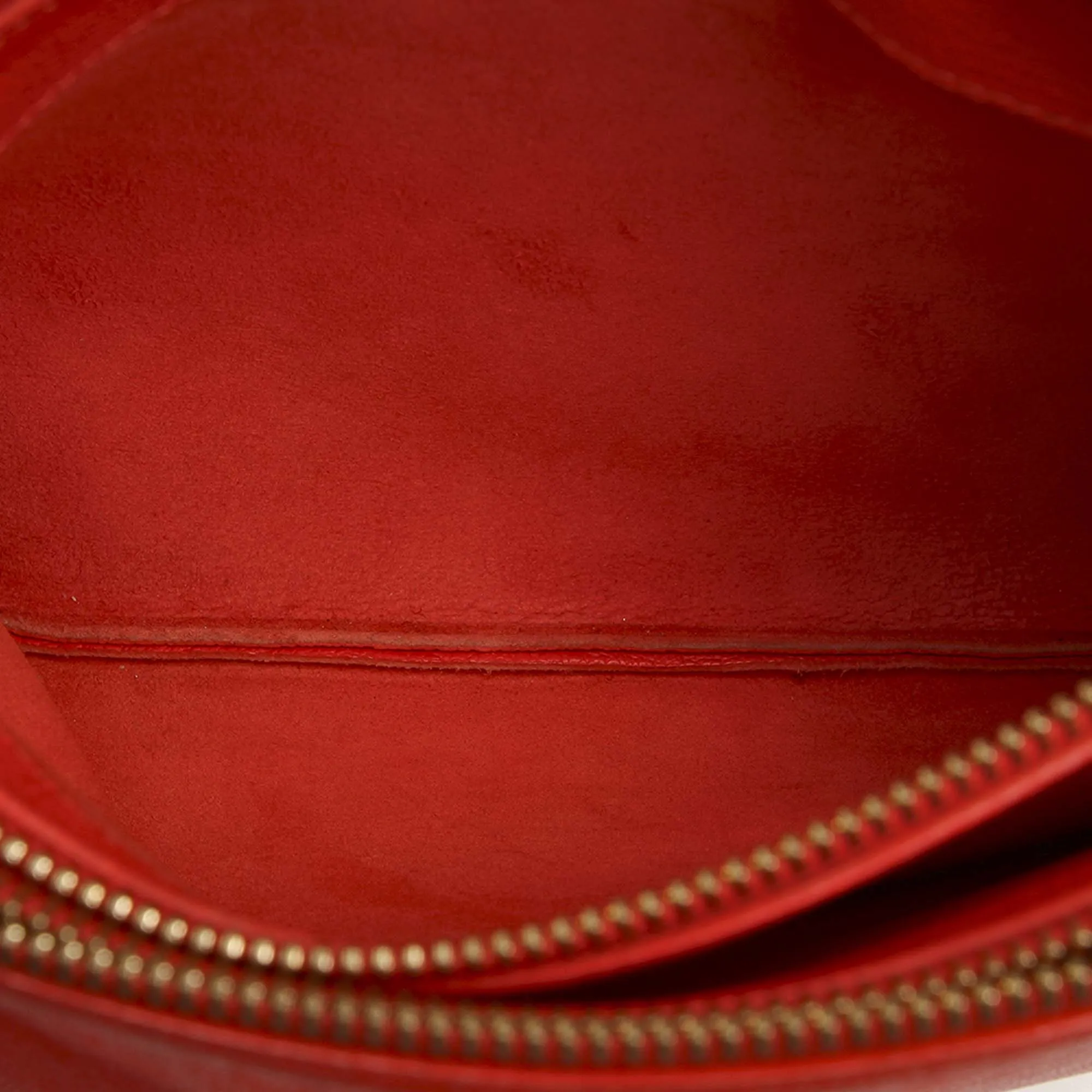 Celine Trio Leather Shoulder Bag Red