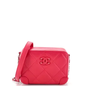 CHANEL Covered CC Camera Bag Quilted Lambskin Mini