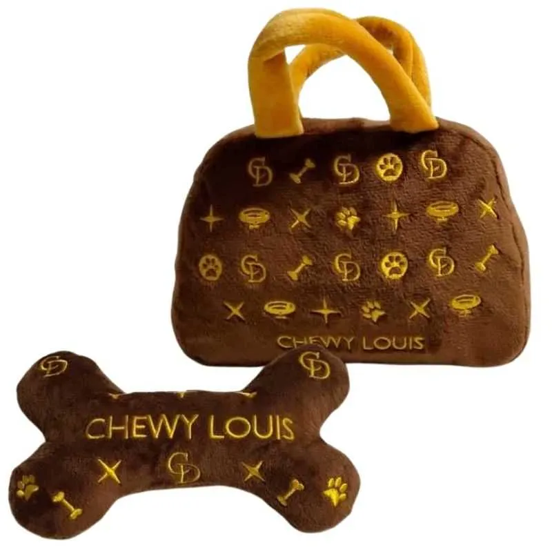 Chewy Louis Handbag Dog Toy