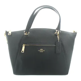 Coach Prairie Black Pebble Leather Satchel