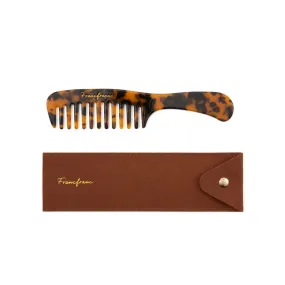 Compact Comb With Pouch M Brown