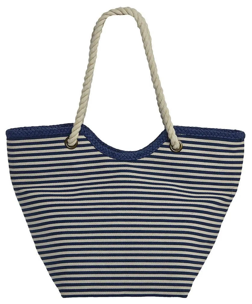 Cotton Nautical Stripes Bag by Cappelli