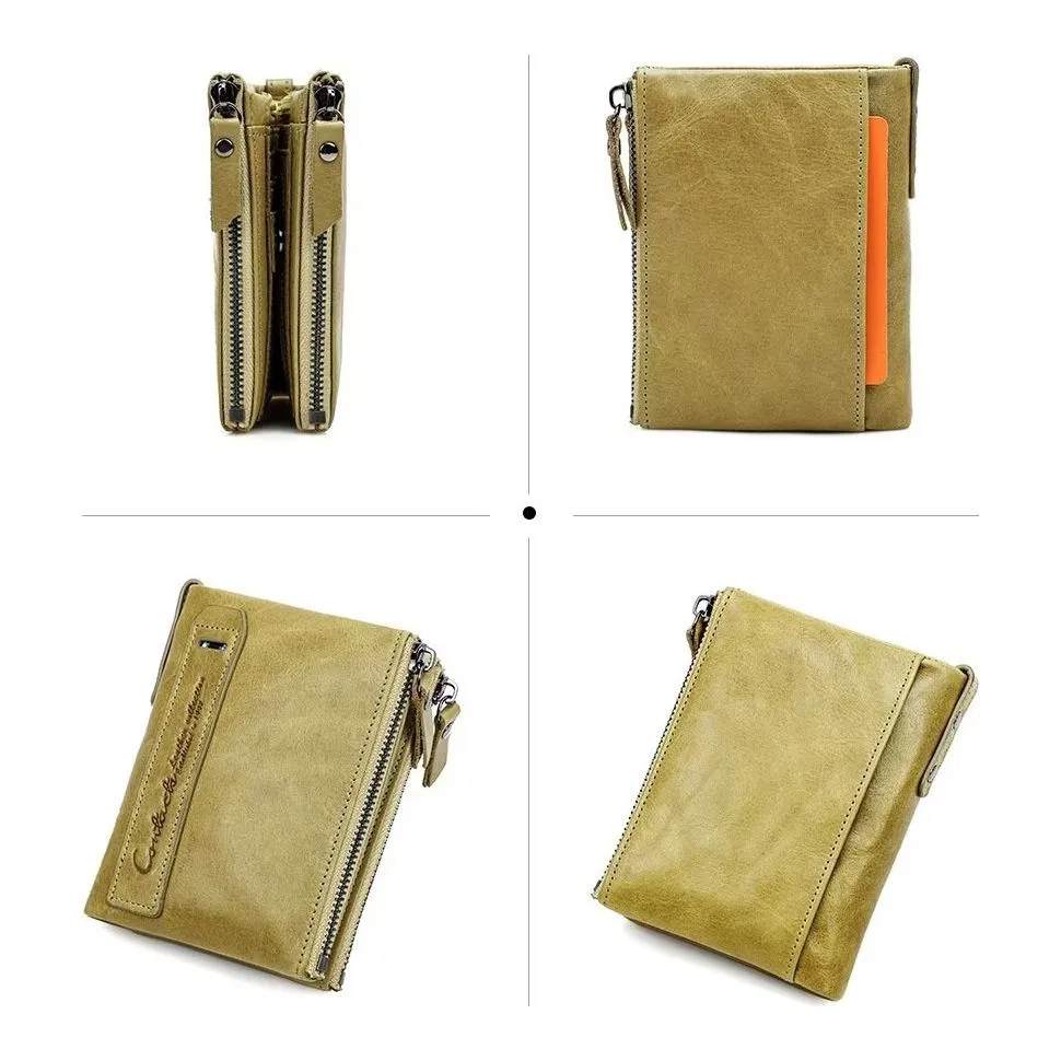 ElegantCow RFID Zipper Clutch Wallet