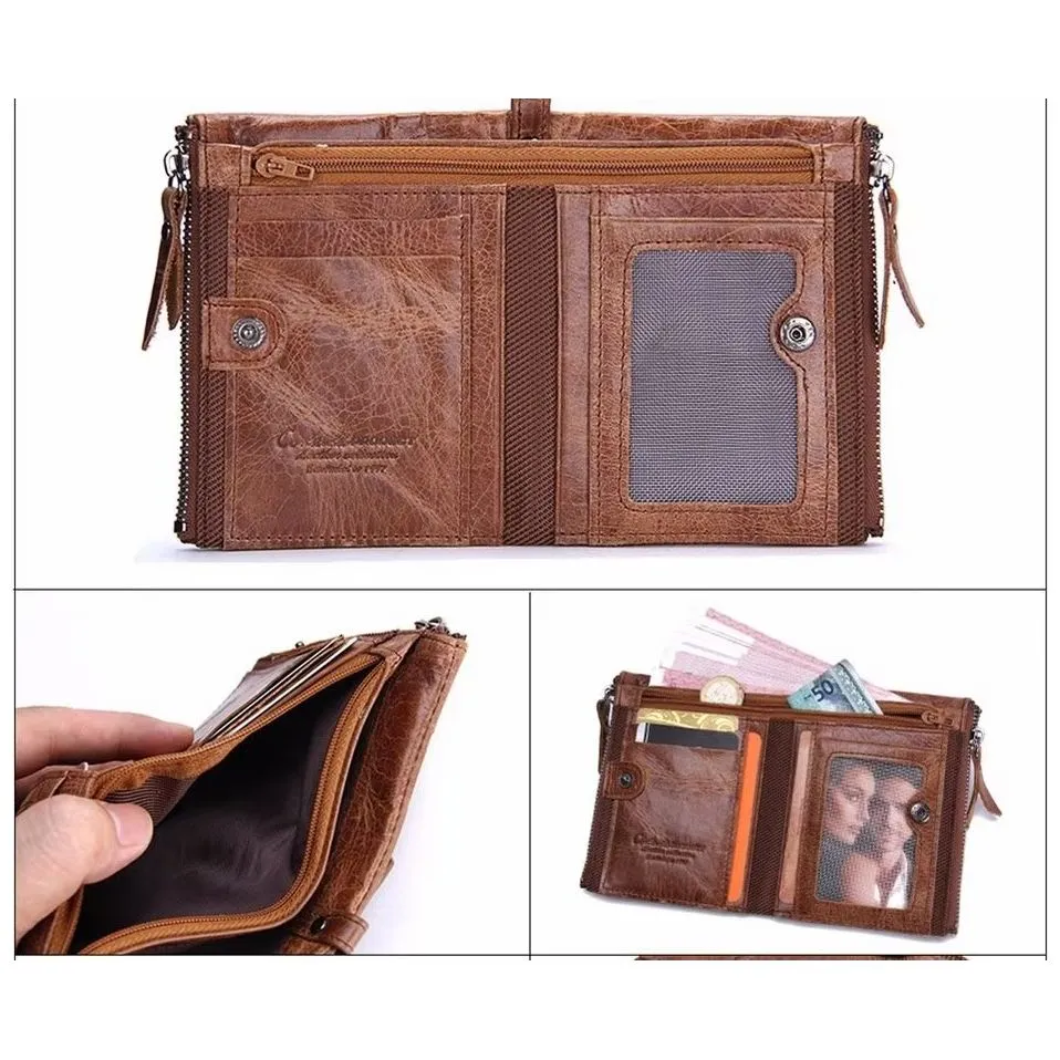 ElegantCow RFID Zipper Clutch Wallet