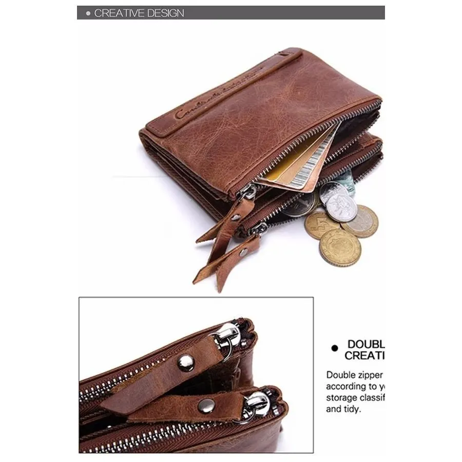 ElegantCow RFID Zipper Clutch Wallet