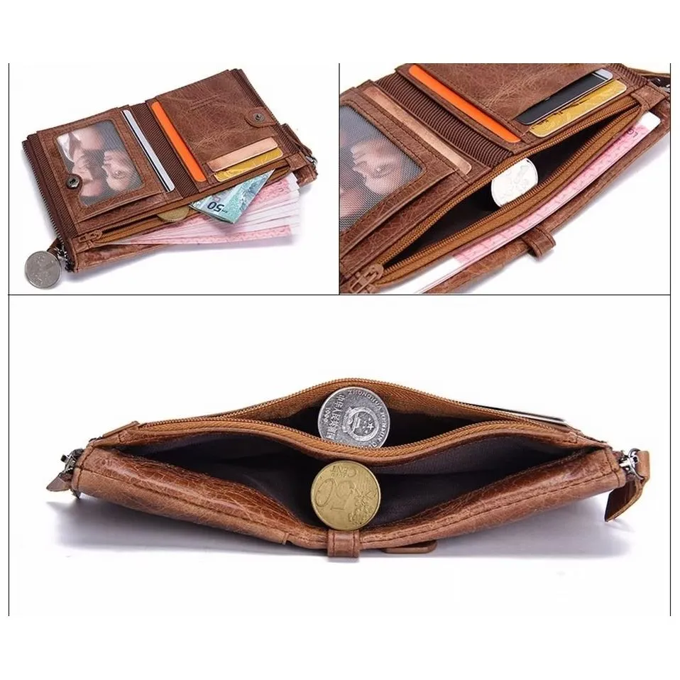 ElegantCow RFID Zipper Clutch Wallet