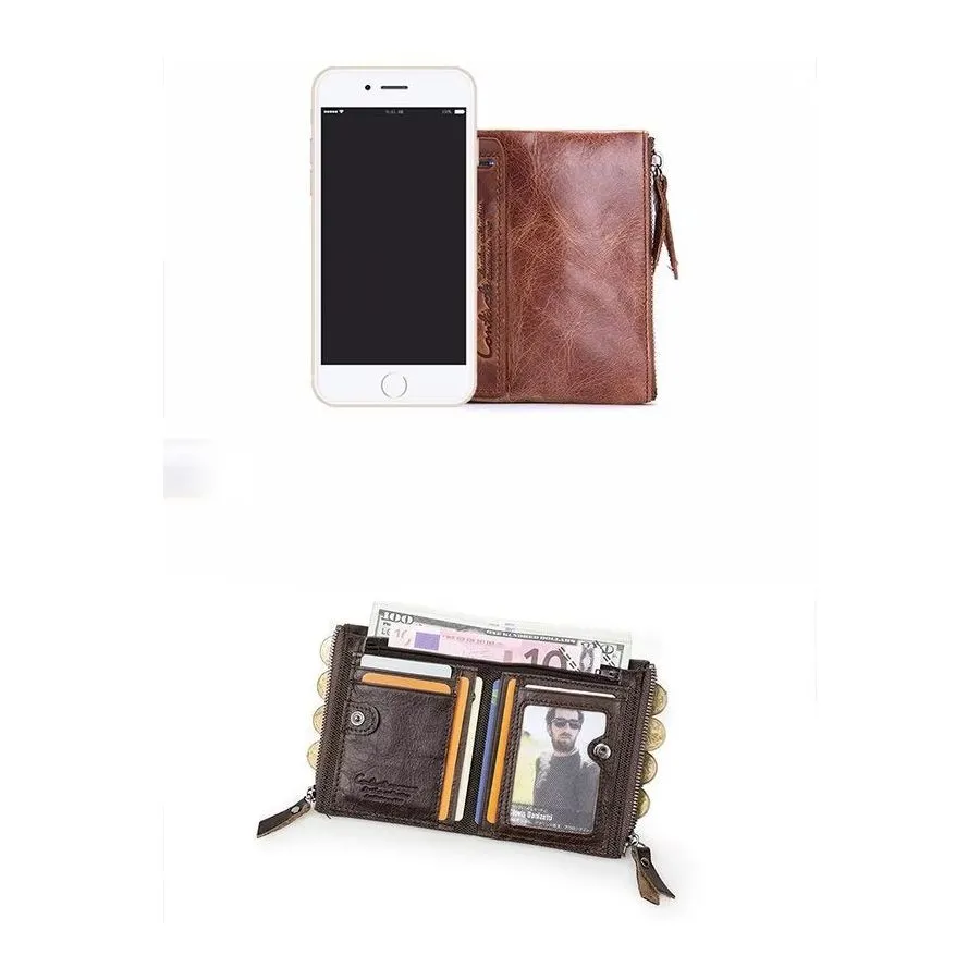 ElegantCow RFID Zipper Clutch Wallet