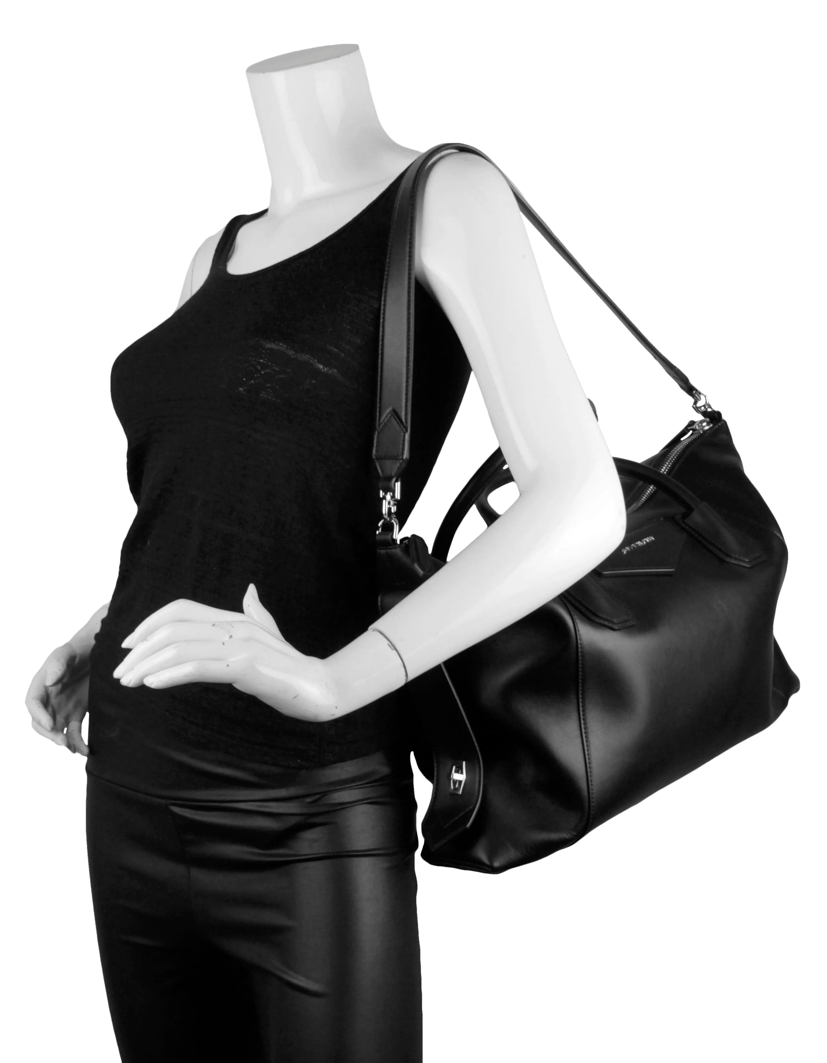 Givenchy Black Soft Calfskin Medium Soft Antigona Bag