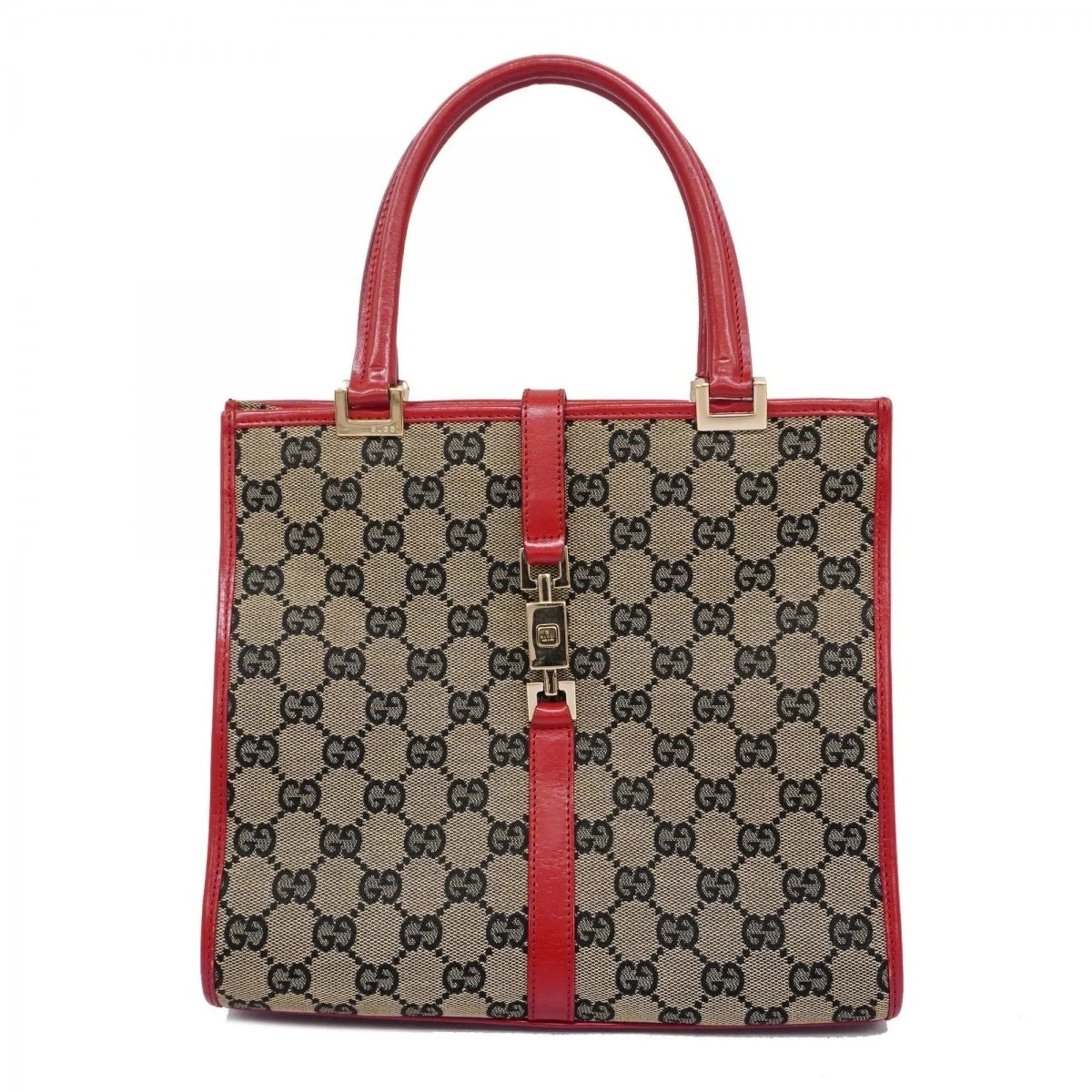 Gucci Jackie Overall Canvas Beige Tote Bag