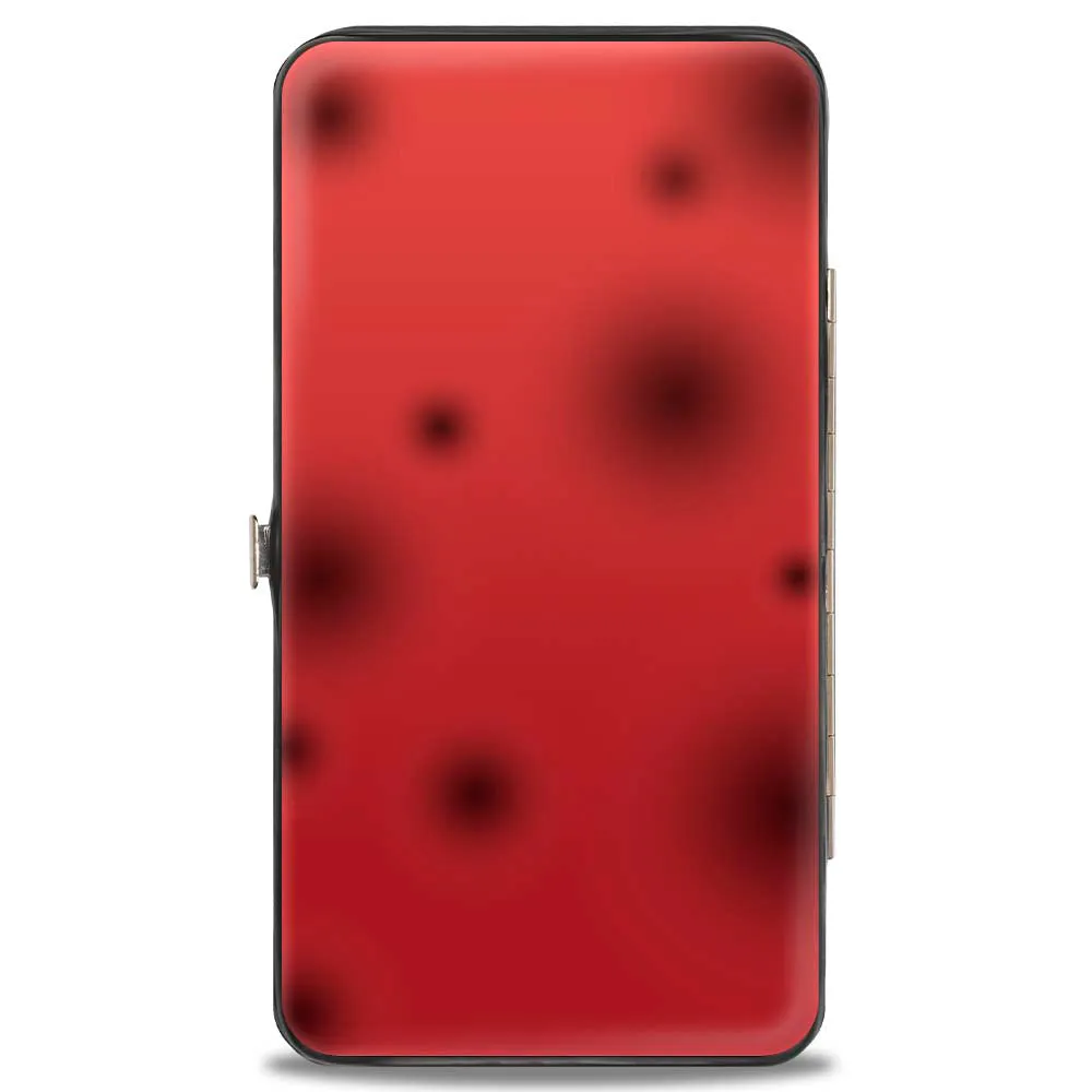 Hinged Wallet - Cruella de Vil Spotted Fur Pose   Spots Red Black