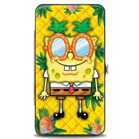 Hinged Wallet - SpongeBob Pineapple Eyes   SpongeBob & Patrick Starfish Pose Pineapple Gold