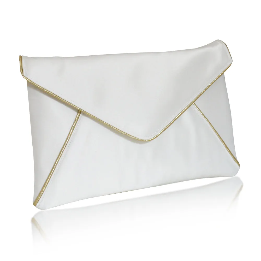 Ivory and gold bridal wedding clutch handbag KATERINA