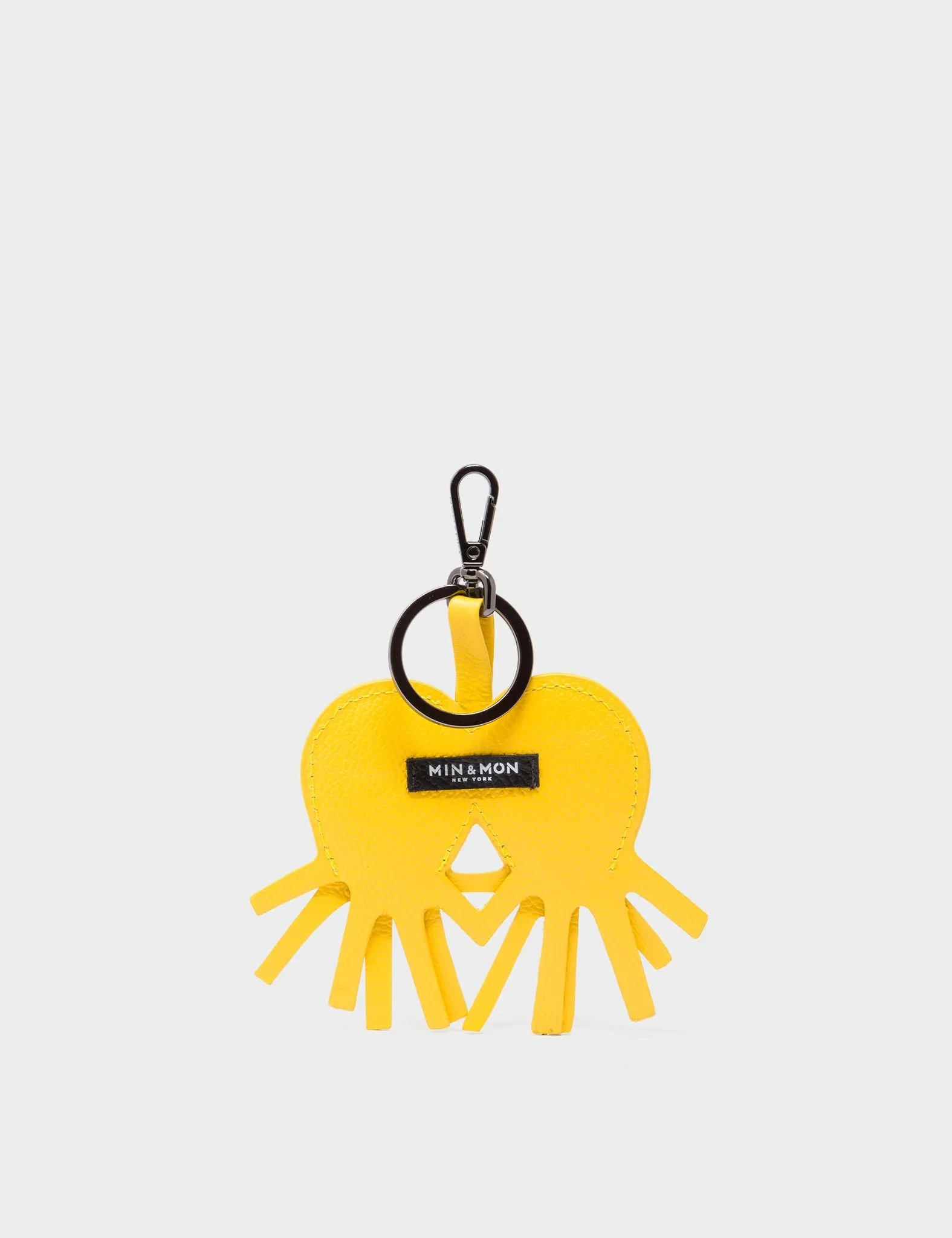 Octotwins Charm - Balloon Yellow Leather Keychain