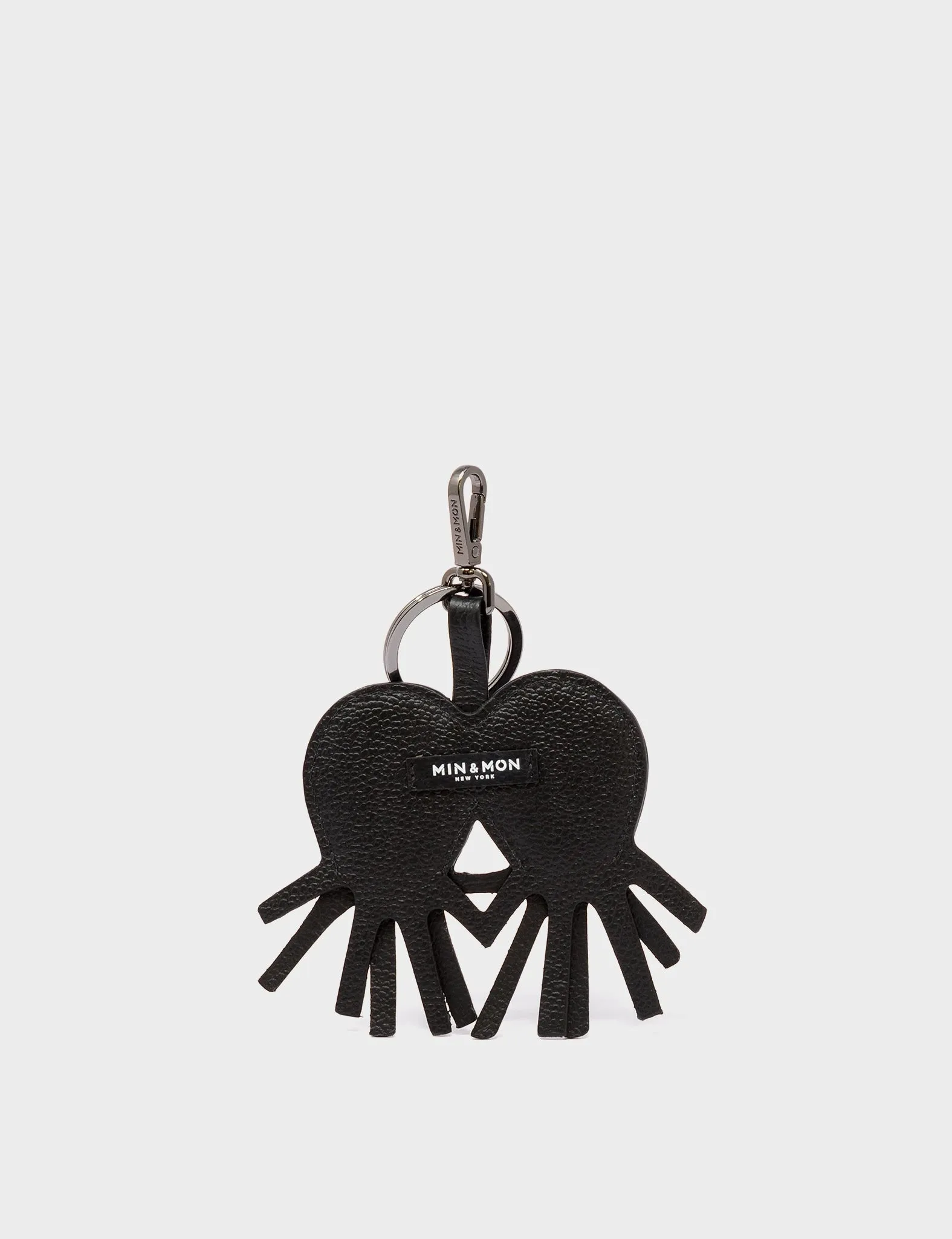 Octotwins Charm - Black Leather Keychain