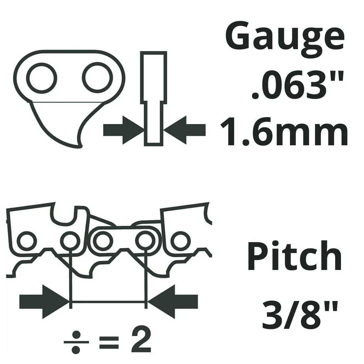 Oregon 75EXJ PowerCut™ Skip-Tooth Saw Chain 3/8" .063" Full Chisel