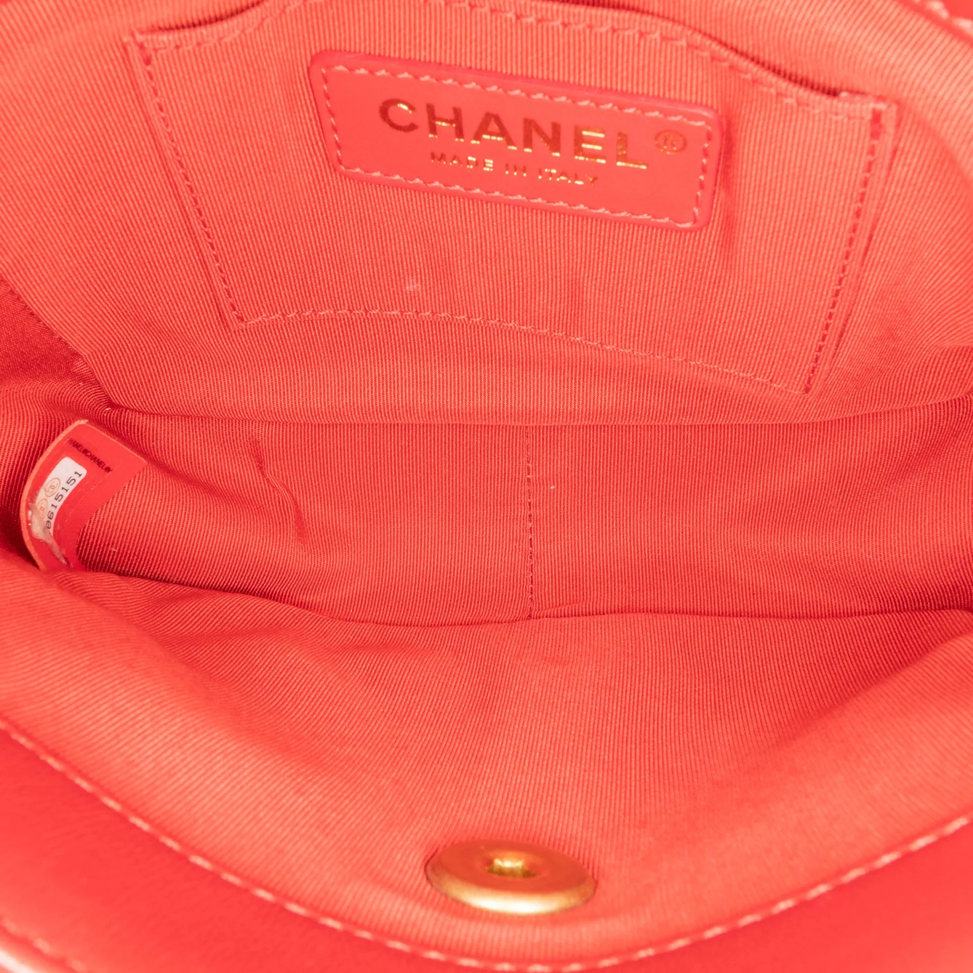 Red Chanel Mini Quilted Lambskin Soft Square Flap Satchel