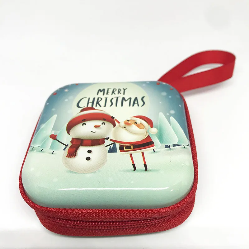 santa snowman tin pouch