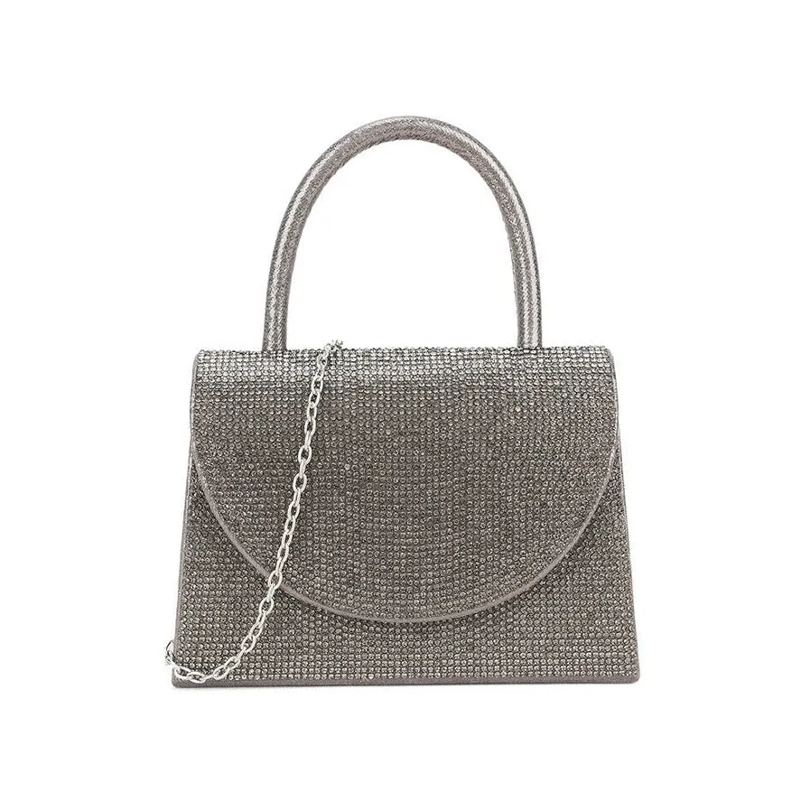 Sparkly Grey Diamante Mini Grab Bag