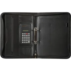 Spirax Zippered 2 Ring Compendium Folder A4 Black Professional