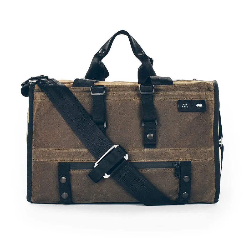 The Transit Duffel in Oak Waxed Canvas