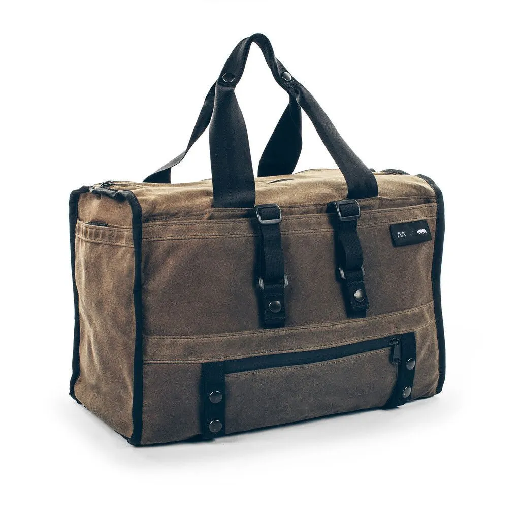 The Transit Duffel in Oak Waxed Canvas