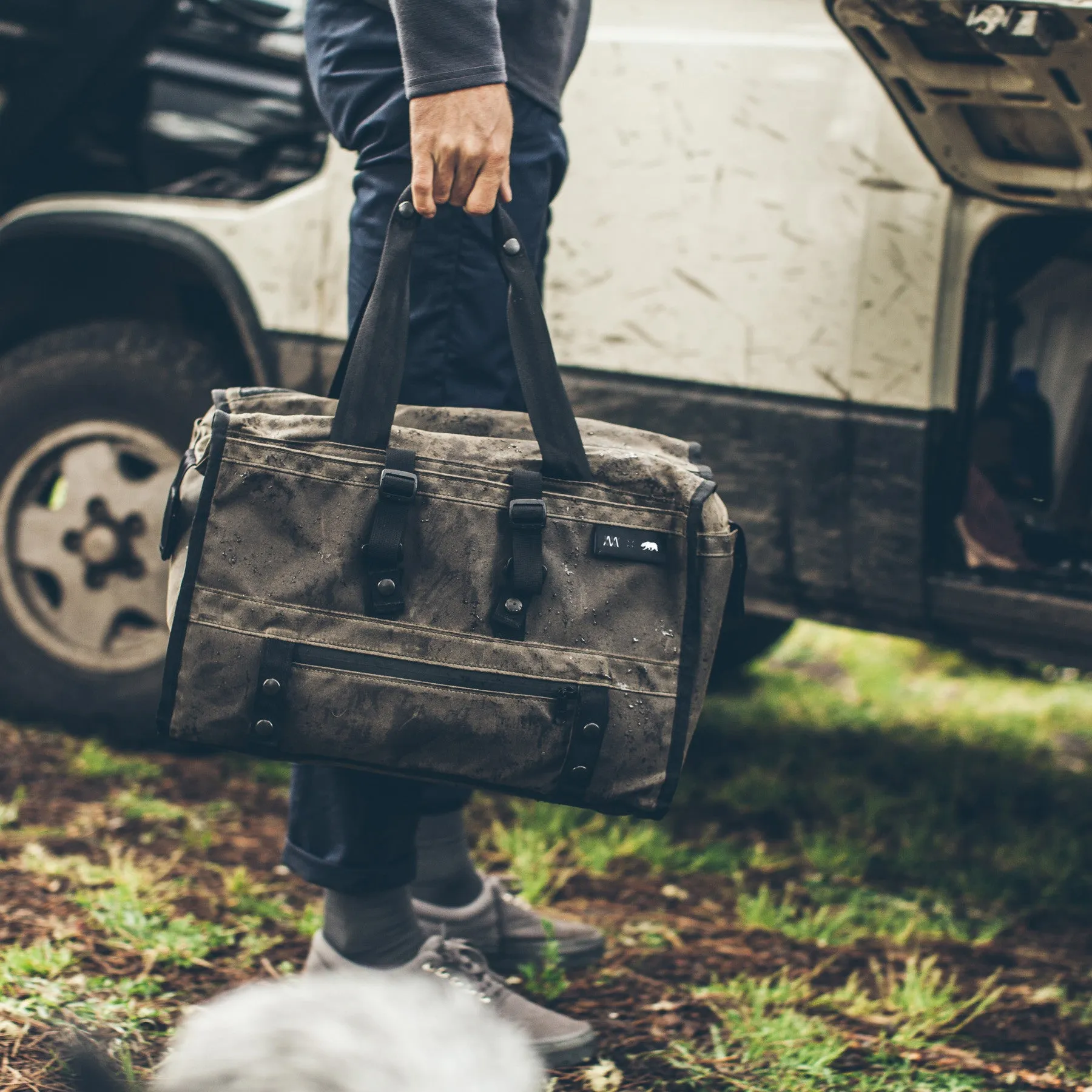 The Transit Duffel in Oak Waxed Canvas