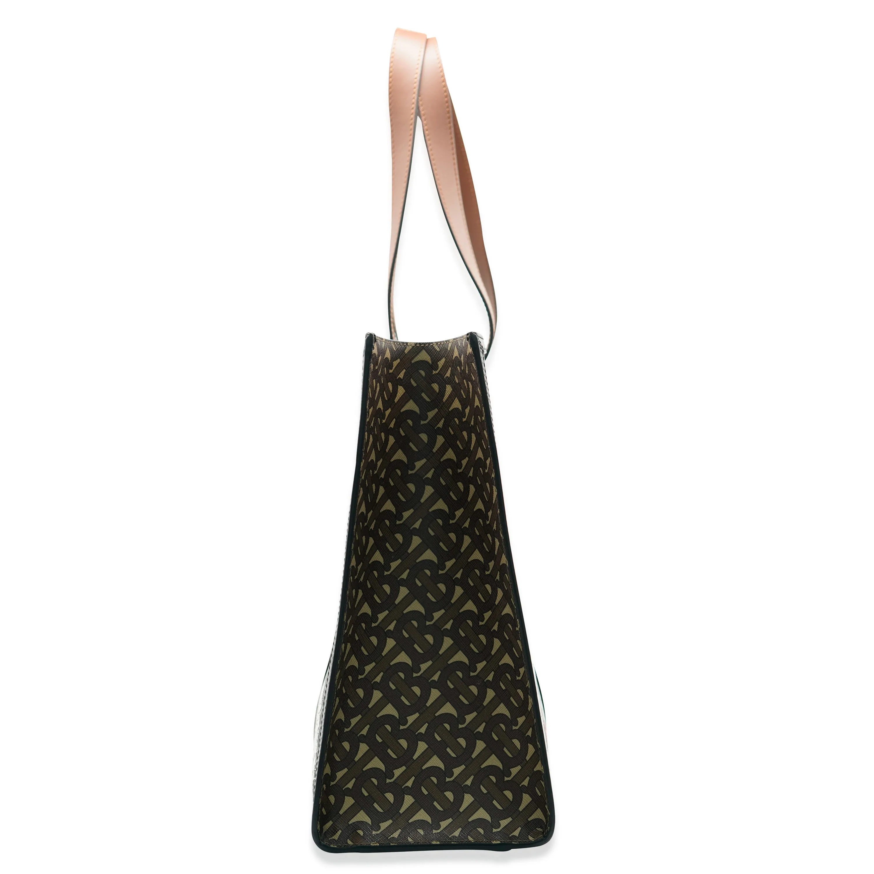 Trendy Inspired Burberry Bridle Canvas Monogram Stripe E-canvas Tote