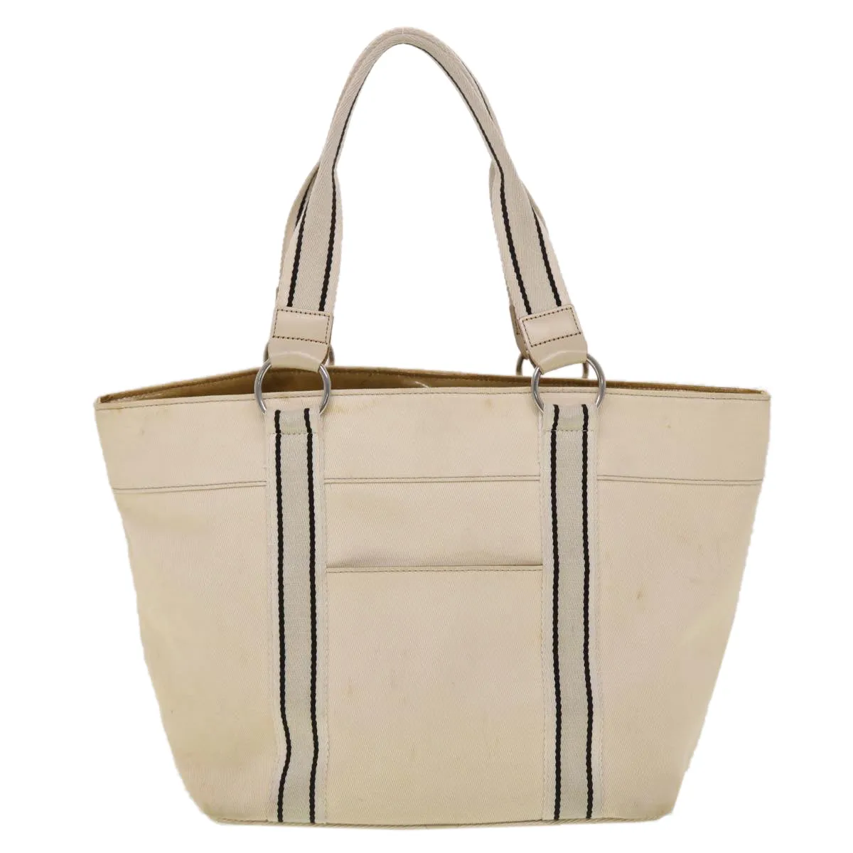 Trendy Inspired Burberry Tote Bag Canvas White Auth Yb124