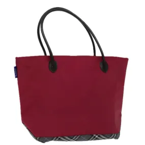 Trendy Inspired Burberryss Blue Label Tote Bag Nylon Red Auth 69693