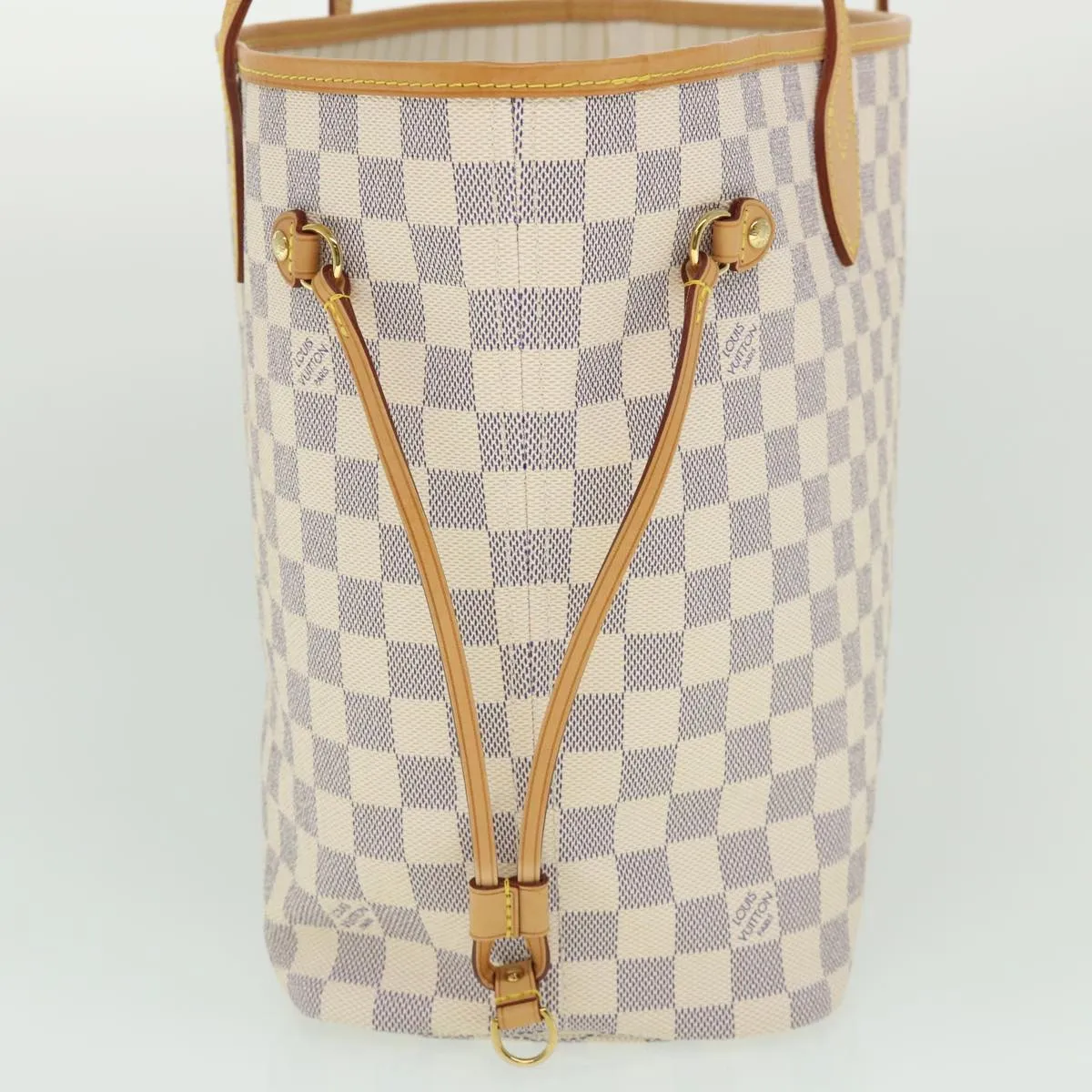 Trendy Inspired Louis Vuitton Damier Azur Neverfull Mm Tote Bag N41605 Lv Auth 54291a