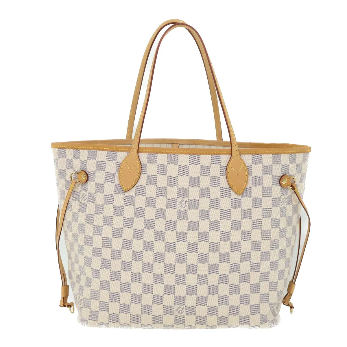 Trendy Inspired Louis Vuitton Damier Azur Neverfull Mm Tote Bag N41605 Lv Auth 54291a