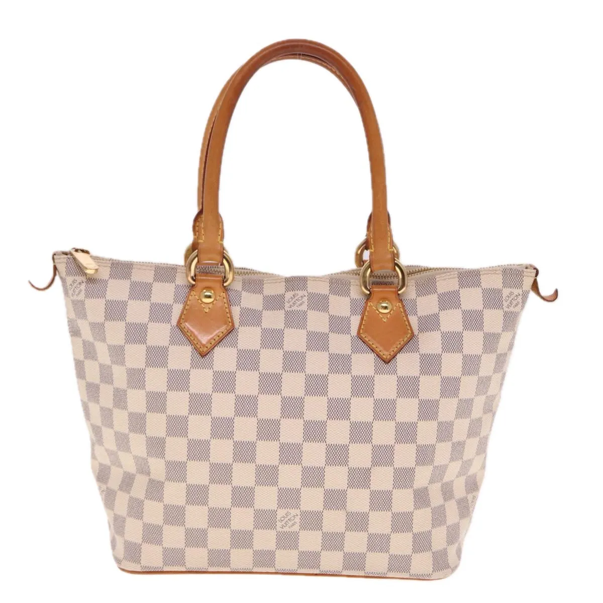 Trendy Inspired Louis Vuitton Damier Azur Saleya Pm Tote Bag N51186 Lv Auth Bs15181