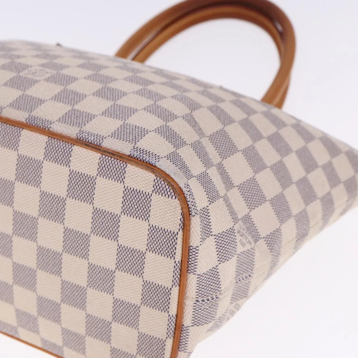 Trendy Inspired Louis Vuitton Damier Azur Saleya Pm Tote Bag N51186 Lv Auth Bs15181